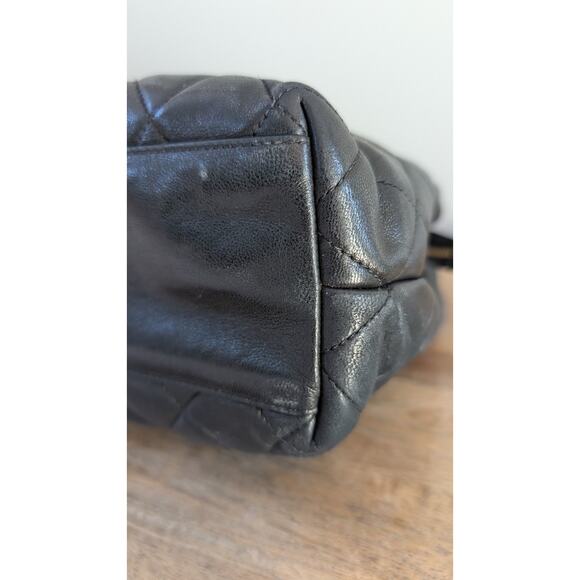 Chanel 24k Black Quilted Lambskin CC Medallion Chain Tote Vintage with COA - Picture 9 of 15
